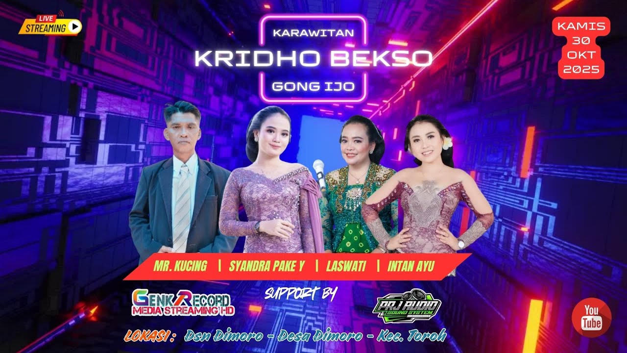 Live Karawitan KRIDHO BEKSO ( GONG IJO ) | PRJ AUDIO | GENK RECORD PRO | Dimoro, 30 Okt 2025