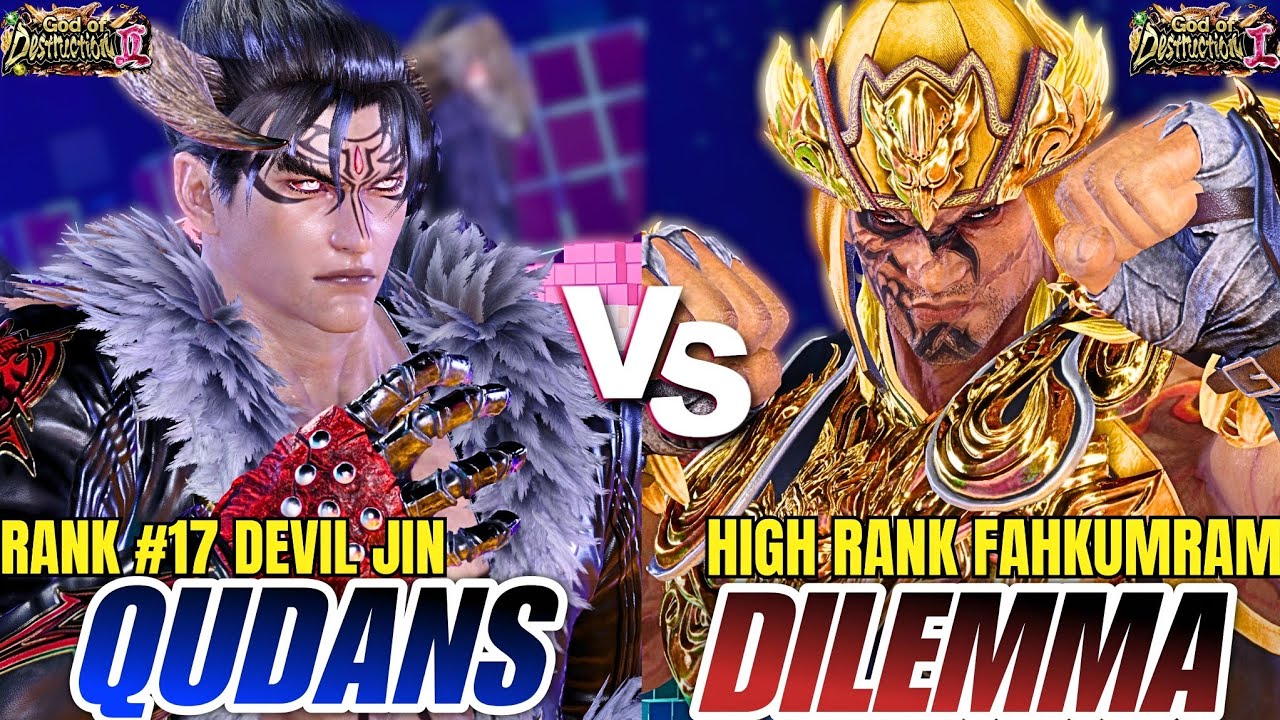 Tekken 8 - Qudans (Devil Jin) vs Dilemma (Fahkumram) | High Level Ranked Matches