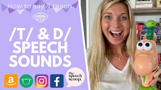 HOW TO SAY & TEACH 'T' & 'D' SOUNDS: At Home Speech Therapy Minimal Pairs // Speech Sound Hand Cues