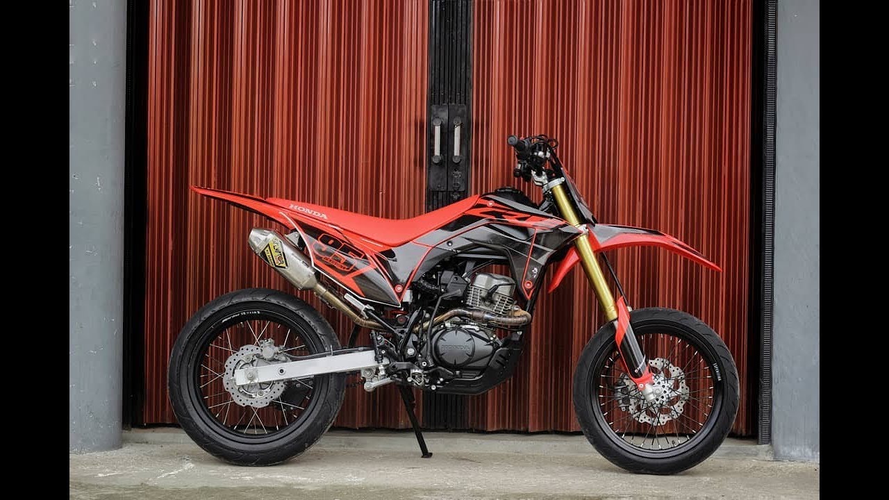 Modifikasi Honda Crf 150l Bergaya Supermoto Youtube