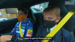Ride to school with McLaren F1 driver Lando Norris /// Okula McLaren F1 Pilotu Lando Norris'le gitti