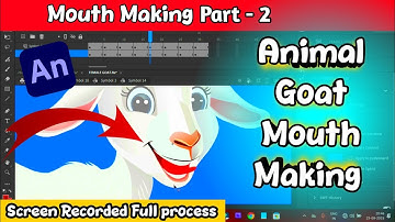 Goat Character mouth Making part-2 Adobe Animate cc | how to do characters tracing in animate cc
