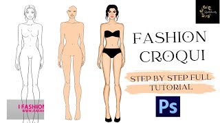 "Master the Art of Fashion Croqui in Photoshop #photoshop