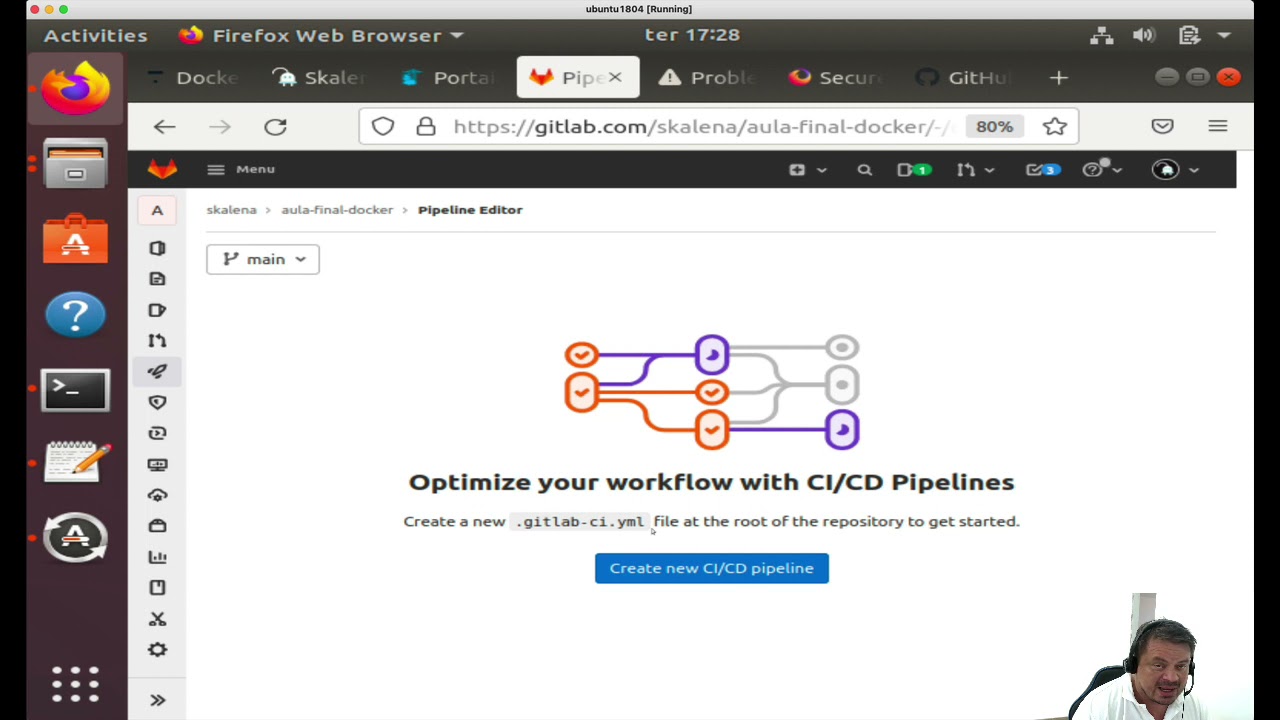 Processo completo de Pipeline Gitlab e Docker Hub