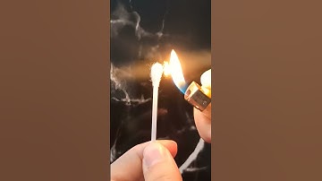 What Happens When You Burn a Cotton Swab? | Satisfying Close-Up #closeup #shorts