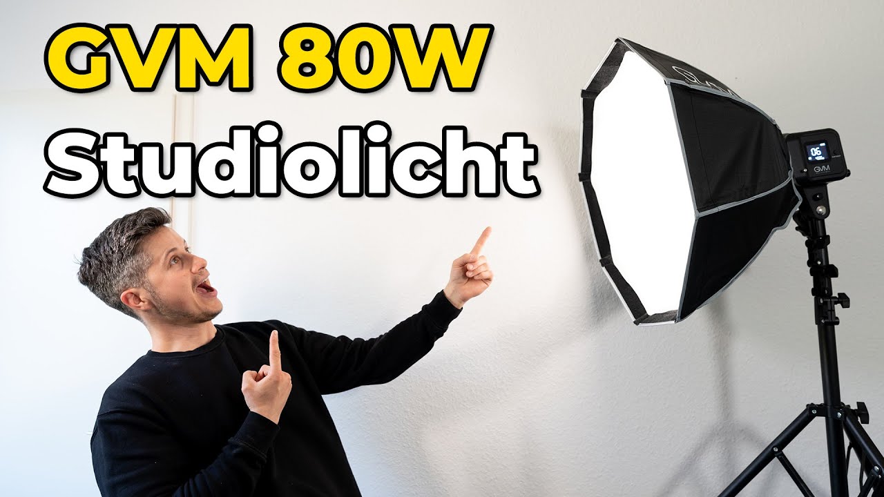 GVM 80W LED Videolicht mit Softbox für YouTube, TikTok, Instagram und Fotografie