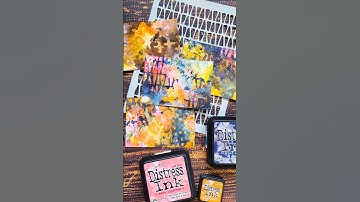 Amazing background technique with Distress Inks, Micro Glaze and a Stencil #mixedmediatutorial