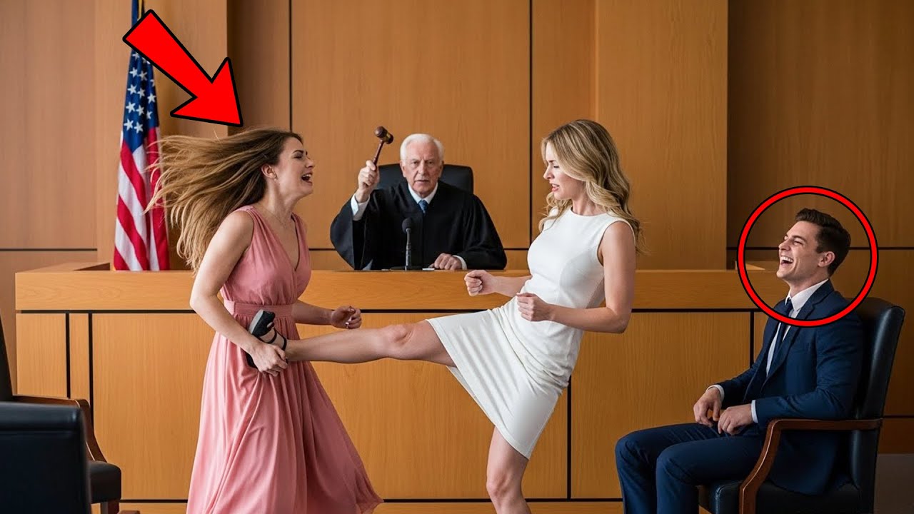 Mistress Kicks Wife In Court — Millionaire Has No Idea The Judge Is Her Father