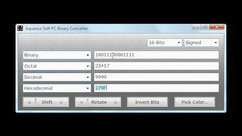16 bits Binary to Decimal Conversion
