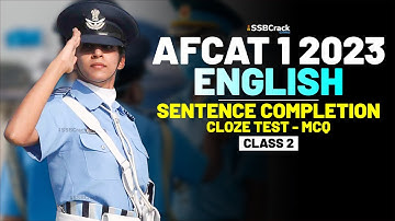 AFCAT 1 2023 - English Important Question & Answer-Sentence Completion (Cloze Test)-Class 2