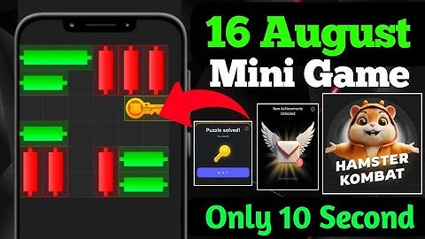 Key 28 | 16 August How to Solve Mini Game PUZZLE  | (100% SOLVED!)Hamster Kombat
