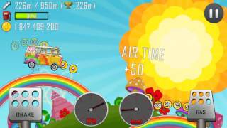 Hill Climb Racing - Hippie Van Race - Rainbow Road screenshot 5