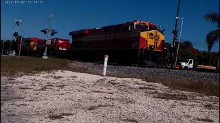 FEC Train 103 @ Malabar Rd Crossing 11:17am 1/7/2022