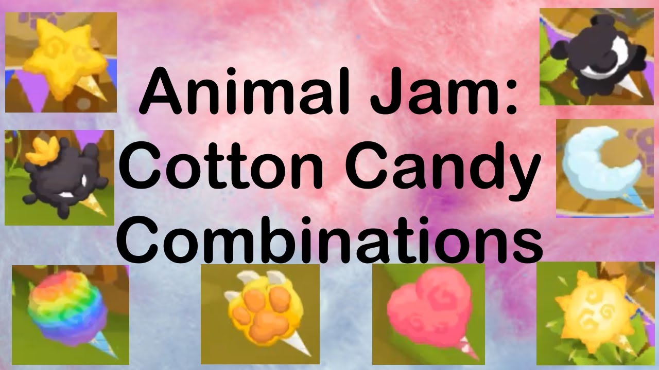 Animal Jam: Cotton Candy Machine Combinations - YouTube