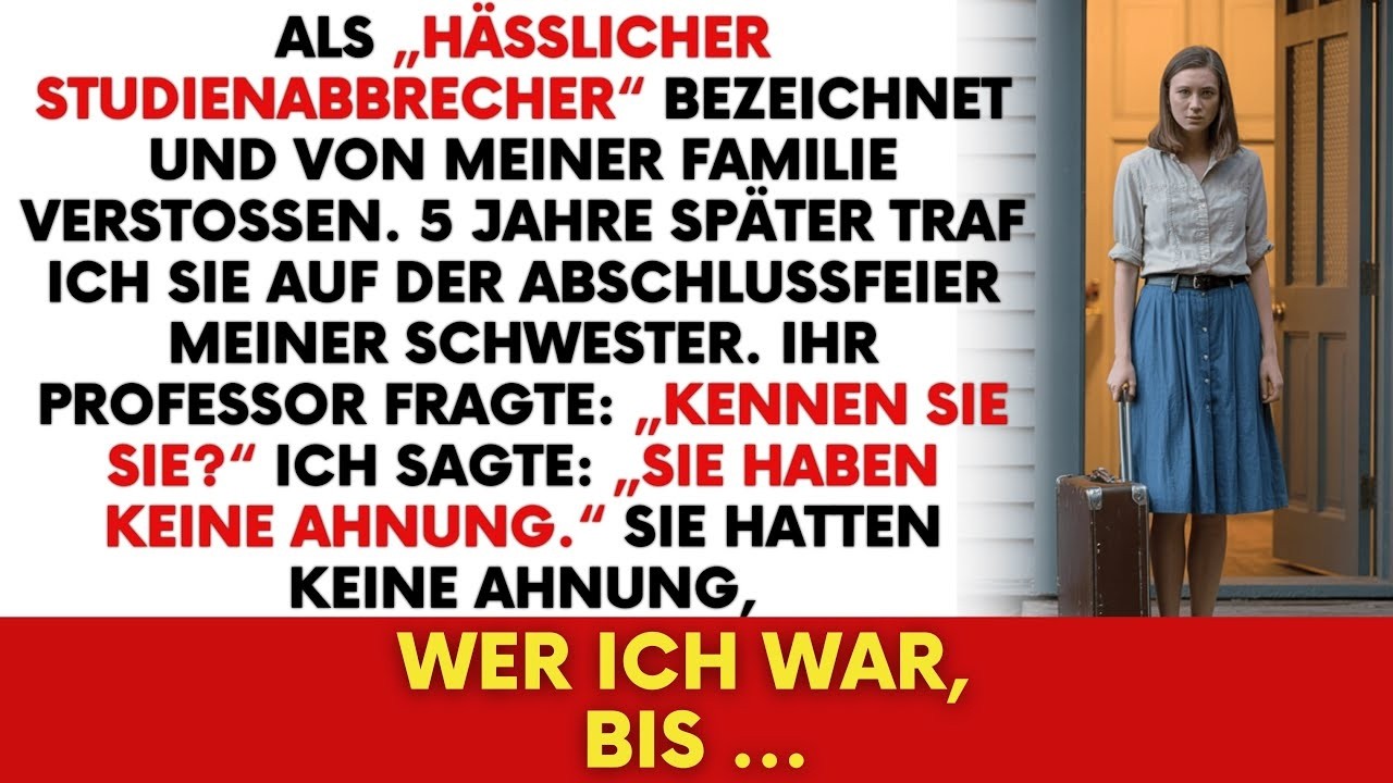 Familie nannte mich Studienabbrecher und brach Kontakt ab –bis ich bei Schwesters Abschluss ersch
