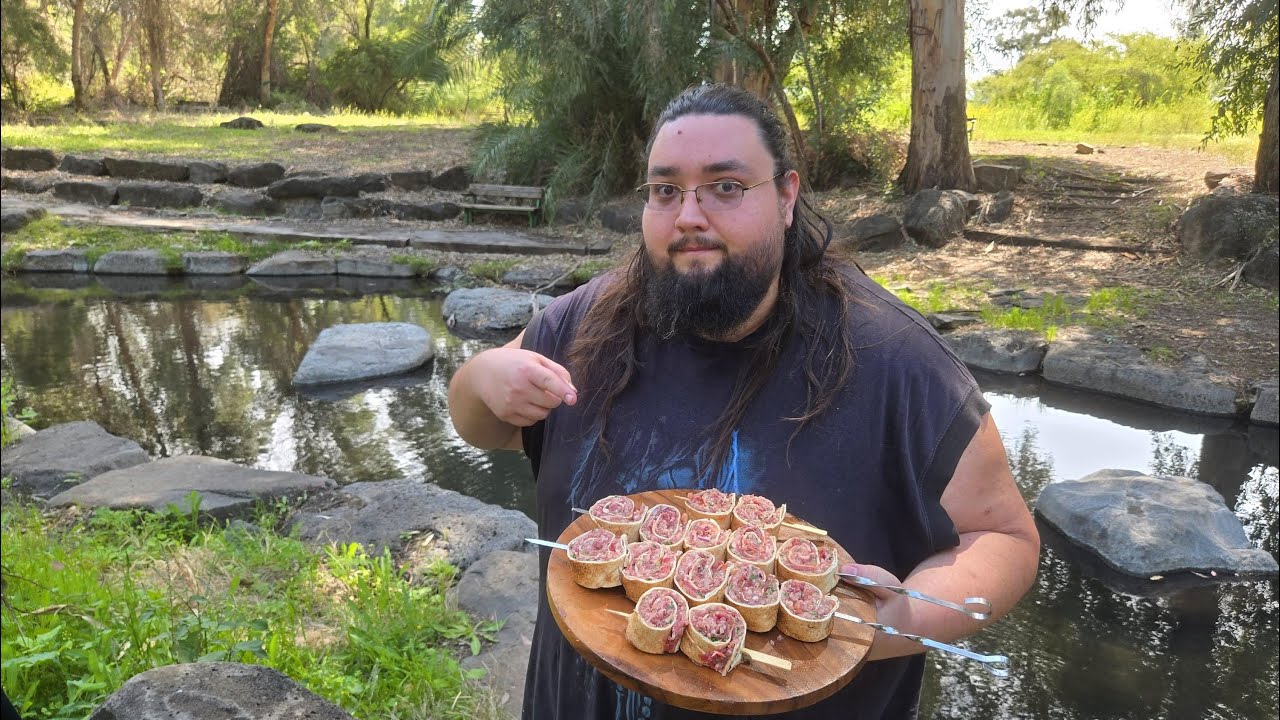 מכינים שיפודי סוכריות עראייס ואנטריקוט בלאפה על הנייצ'ר גריל שלי - קל פשוט וטעים