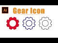 Graphics Designing Course Adobe Illustrator Class 32 Gear Icon by Sky Graphics