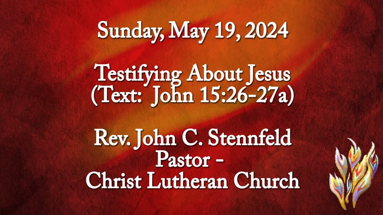 The Day of Pentecost - Sunday, May 19, 2024 - YouTube