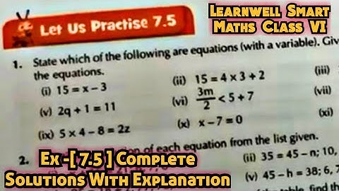 Learnwell smart Maths Class 6 Unit 7 Ex 7.5 Solutions | Class 6 learnwell maths Ex 7.5 Solutions Pdf