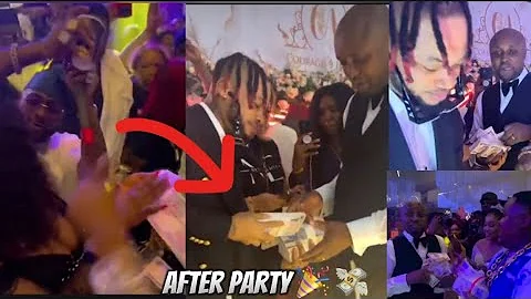 Davido, poco Lee , cubana chief priest sprays BUNDLES and of cash at Israel DMW wedding after party