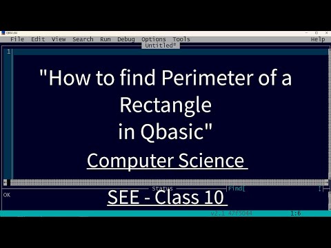 (QBASIC) How to find a perimeter of a rectangle in qbasic
