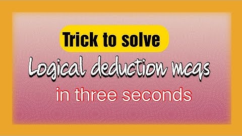 logical deduction | syllogism | trick | mdcat | All Learning school