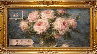 Romantic Rose Wallpaper - 4K Fine Art TV Screensaver | 2 Frame Options | 2 Hour Video, No Sound