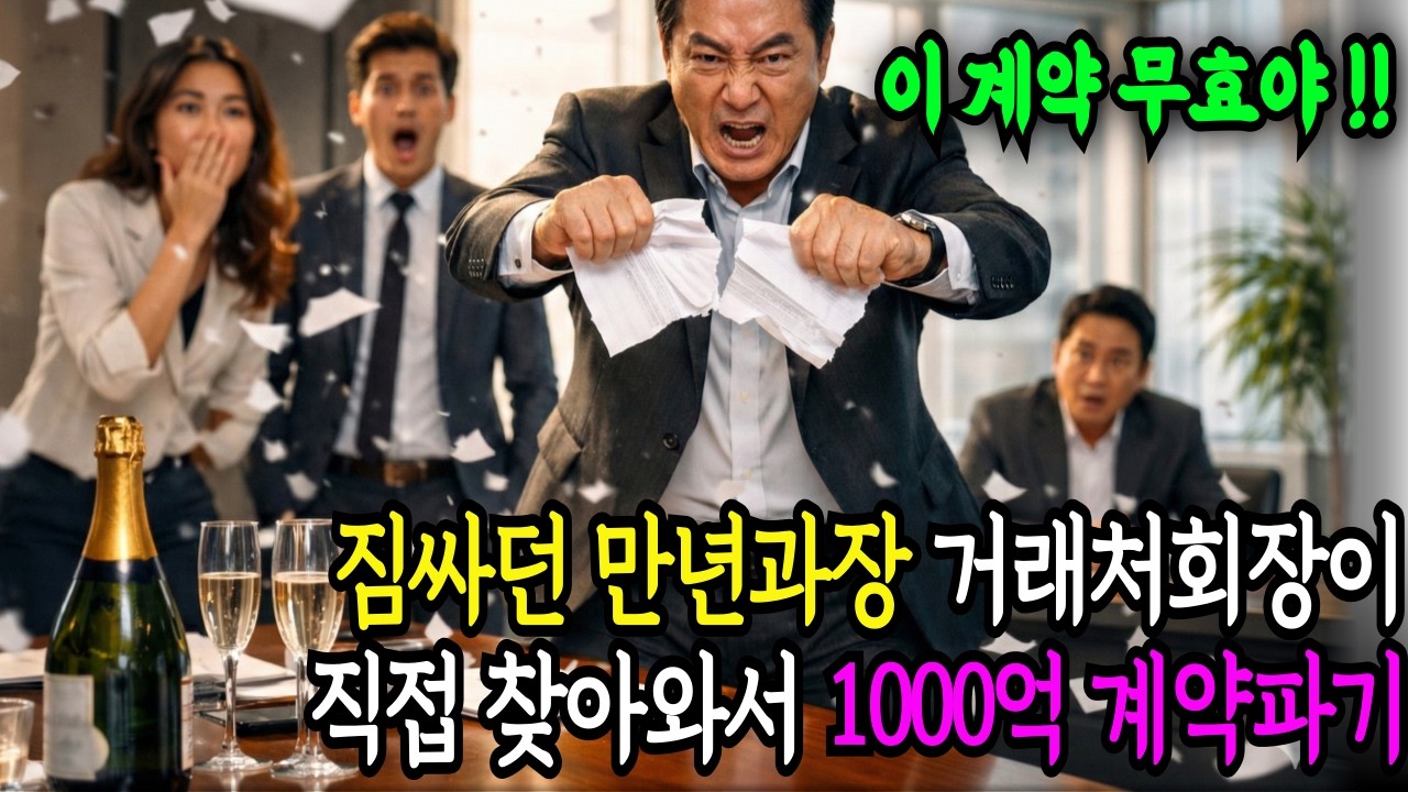 만년과장 내쫓고 샴페인 터뜨린 날, 거래처 회장이 찾아와 1000억 계약서 찢어버린 이유 | 사이다 참교육 | 인생사연 | 감동사연 | 노후사연