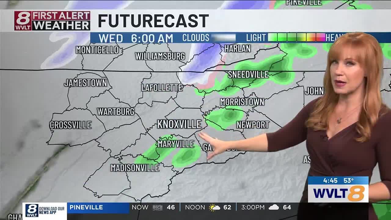 On and off rain today with warmth and wind ahead of next cold front ...
