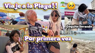 Viaje A La Playa Junto Con Mi Abuelita,Por Primera Vez Mar Lema