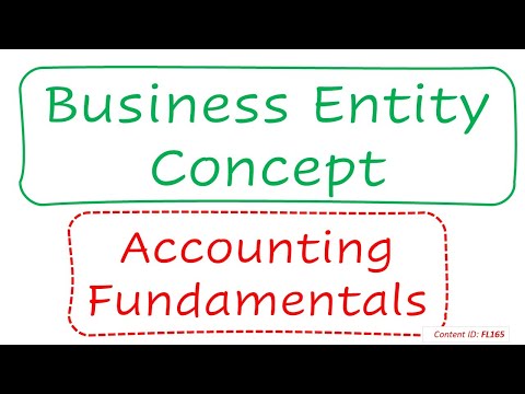 Business Entity Concept | Accounting Fundamentals (FL165)