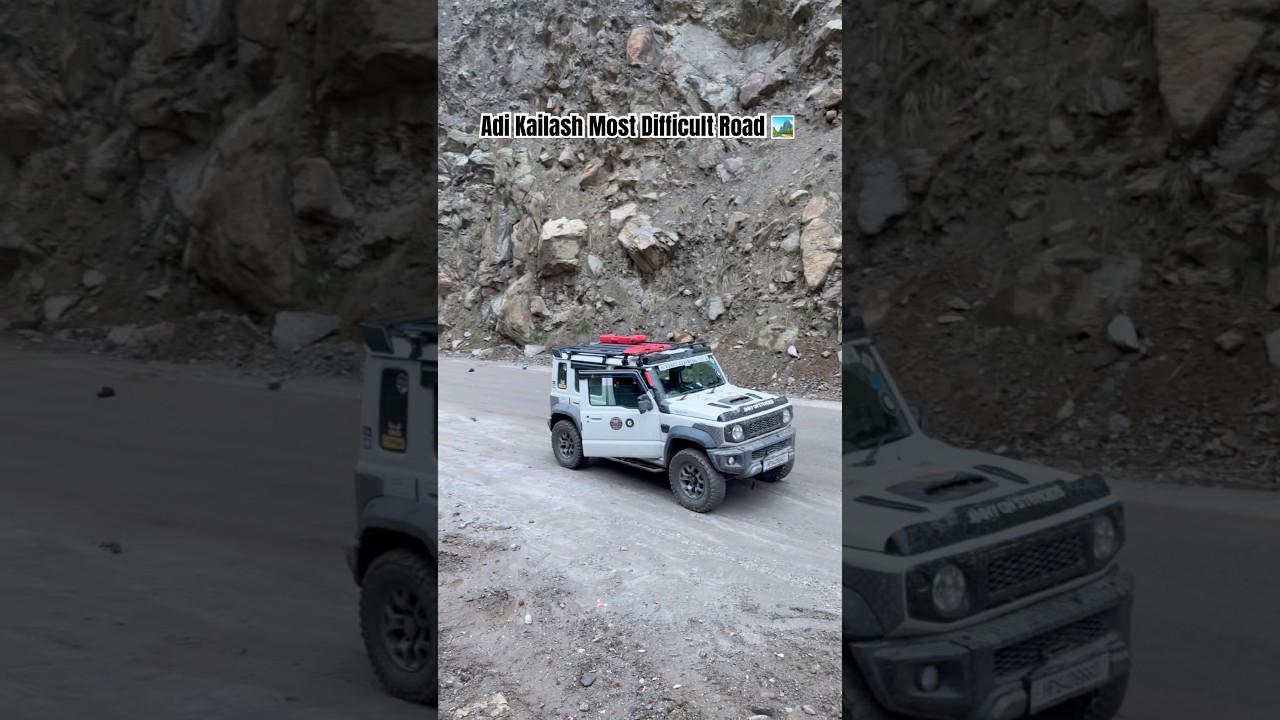 Jimny at Adi Kailash Road 🏞️ #jimny #4x4 #offroad #adikailash