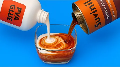Mix white PVA GLUE and VARNISH and see something that no one would believe possible!