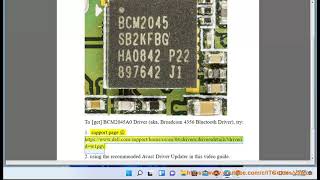 Download BCM2045A0 Driver (Broadcom 4356 Bluetooth Driver Download)