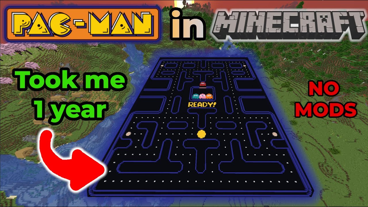 Pacman Minecraft Java How I made The Original Pacman in Minecraft - YouTube