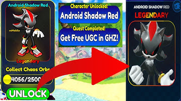 ANDROID RED SHADOW NEW CHARACTER UNLOCKED - FREE UGC in Sonic Speed Simulator Roblox