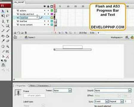Flash CS3 AS3 Progress Preloader Tutorial -  Part 2 ActionScript 3.0