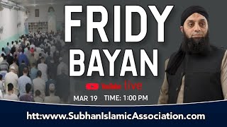 LIVE Jumu'ah Lecture by Imam Abdul Hadi | Subhan Islamic Association Toronto Canada