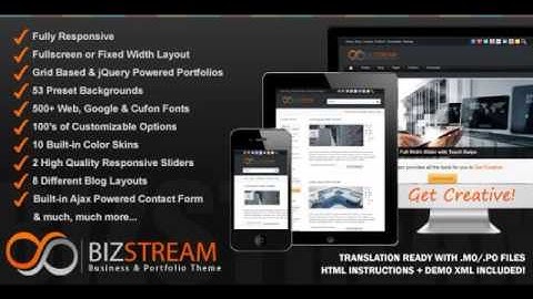 Preview Bizstream - Creative HTML5/CSS3 WordPress Theme Co