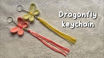 Crochet Dragonfly Keychain Tutorial 🐉| Crochet Dragonfly Keychain With Beads | Cute Bag Charm DIY