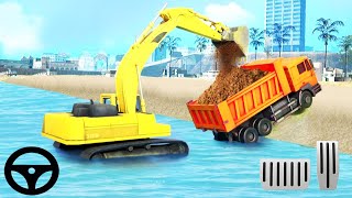 River Sand Excavator Simulator: Crane Game Heavy Excavators Driving Machine - Android Gameplay 3D screenshot 4