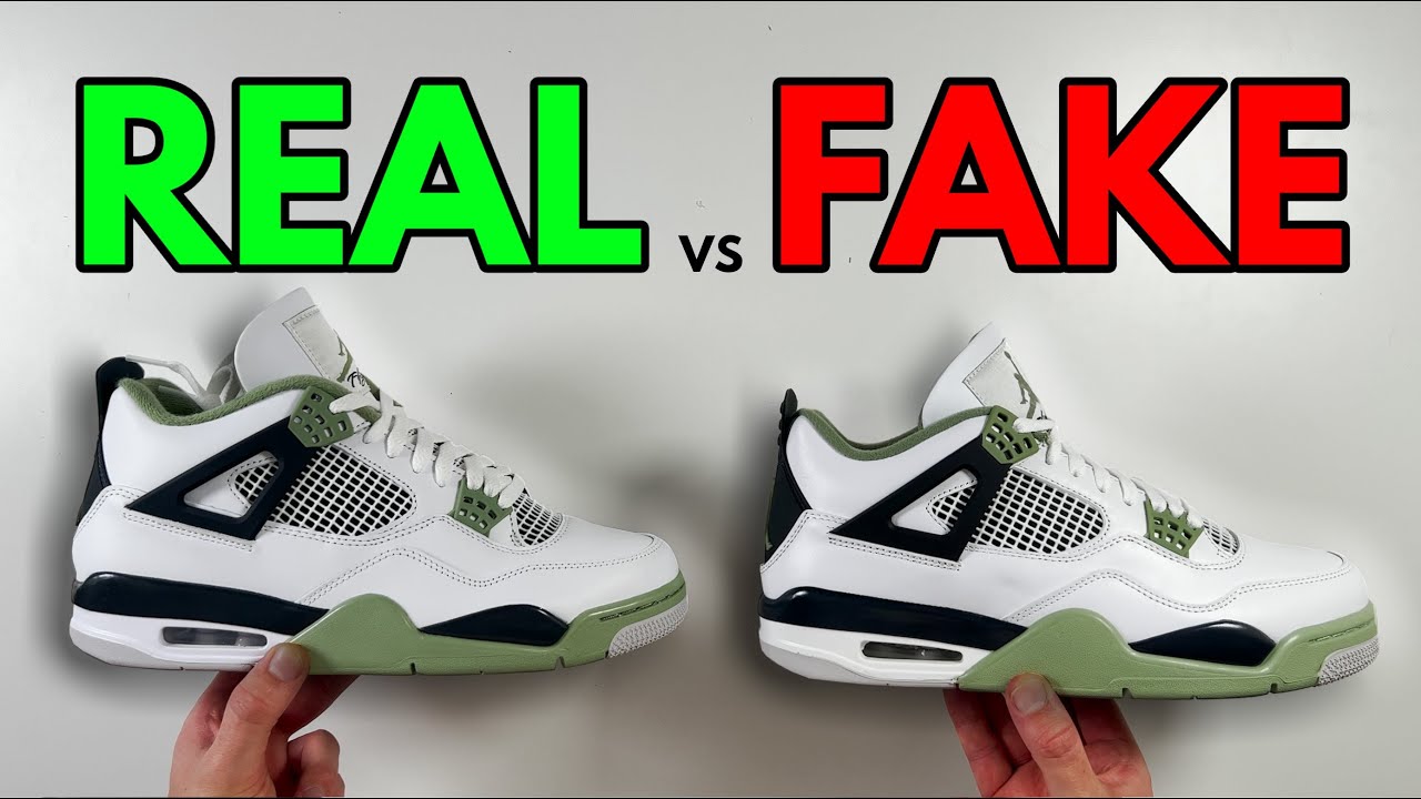 REAL VS FAKE! NIKE AIR JORDAN 4 SEAFOAM SNEAKER COMPARISON! 