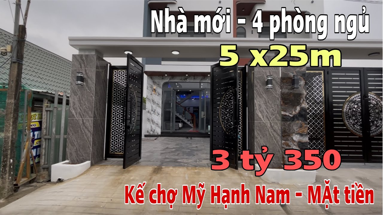 Tập 12- Nhà Gần chợ Mỹ Hạnh Nam , Dt 5x25m Sổ hoàn công , Mặt Tiền Kinh doanh 3 tỷ 350 Triệu