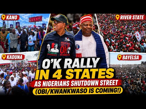 Millions Of Nigeria Storm The Street To Rally For Peter Obi, Kwankwaso In Kano, River State, Bayelsa
