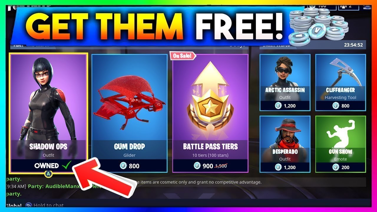 How to Get all Item Shop items for Free - READ DESCRIPTION - 