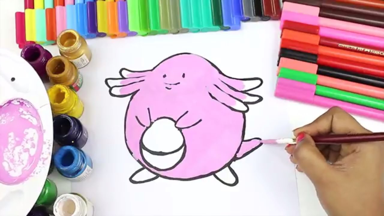 Drawing And Coloring Pokemon Chansey Pokemon Coloring Book How To