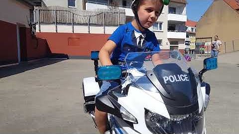 Fun KidCars - BMW Polizei Motorrad - Kinder Elektromotorrad