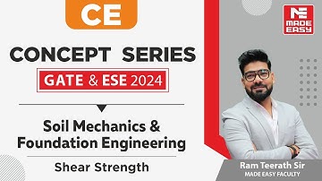 GATE & ESE 2024 Concept Series |Soil Mechanics & Foundation Engg.| CE |By Ramteerath Sir | MADE EASY
