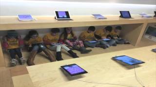 Third-graders learn new technology skills on Apple field trip