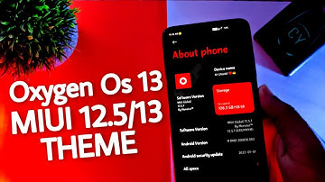 Miui 12.5/Miui 13 Theme - New Oxygen Os 13 Theme For Miui Theme | OnePlus System Ui & Lockscreen